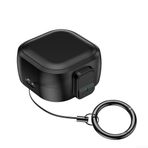 for GALAXY Buds 4 Pro Kilitli Kulaklık Kılıfı Entegre LED Şarj Ekranlı ve Kemer veya Çanta Bağlantısı için Metal Karabina (Siyah)