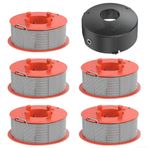 for HPLIVE Çim biçme makinesi, otomatik iplik makarası, 1,6 mm, 8 m, çim biçme makinesi, for BOSCH ART 23 26 30 Combitrim, ART 23/26 EASYTRIM için (5 makara + 1 kapak)