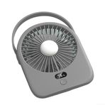 for HPLIVE Işıklı asılı çok amaçlı vantilatör, taşınabilir USB dijital göstergeli tavan vantilatörü, 5 hız kademeli, ofis, dış mekan için çalışma masası vantilatörü (gri)