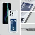 for ile uyumlu şeffaf clear kartlıklı darbe emici anti-shock darbeye dayanıklı wallet case kılıf (Oppo A9 2020 / A5 2020)