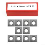 for Kare Karbür Uçlar, R50 Karbür Ekleme Bıçakları Temiz Kesimler Elde Edin 11x11x2 0mm Ahşap Torna Aracı Seti Kesme Aletleri, 2413412445