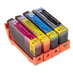 For Lexmark Hp Photosmart C5324 Kartuş Set 4 Renk Takım Muadil Yüksek Kapasite 364Xl