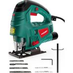 For Lıfe Dekupaj Testere, 750 W Maks Ahşap Kesme Derinliği 110 Mm, 800 - 3000 Spm Elektrikli Dekupaj Testeresi, 6 Değişken Hız ve 0 - 3 Yörünge Pozisyonu, 6 Yaprak, Pah Kesme: -45 ° Ila 45