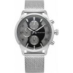 For Motion Erkek Kol Saati Gümüş Renk, Gümüş Kadran - Şık Hasır Kordon, 2 Yıl Garantili - 41 mm - 45 mm