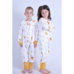 For My Baby 1 Tog Çocuk Uyku Tulumu Unisex Uzun Kollu Uyku Tulumu - Ekru - Turuncu - 2 Yaş