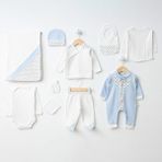For My Baby 10'lu Bebek Hastane Çıkışı Zıbın Seti - 00Mavi - 0 - 3 Ay