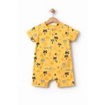 For My Baby Erkek Bebek Kısa Kollu Baskılı Yazlık Tulum