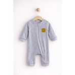 For My Baby Fermuarlı Bebek Tulum - Gri - 3 Ay