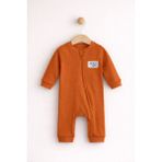 For My Baby Fermuarlı Bebek Tulum - Turuncu - 3 Ay