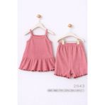 For My Baby Kız Bebek Askılı Tişört Şort 2'li Takım
