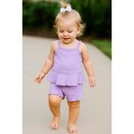 For My Baby Kız Bebek İp Askılı Fırfırlı Bluz Şort 2'li Takım
