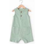 For My Baby Yazlık Cepli Bebek Tulum - Turkuaz - 6 Ay