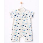 For My Baby Yazlık Desenli Erkek Bebek Tulum - Ekru - 1 Yaş