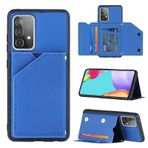 For Samsung Galaxy A52 5G / 4G Skin Feel PU + TPU + PC Back Cover Shockproof Case with Card Slots & Holder & Photo Frame(Brown)