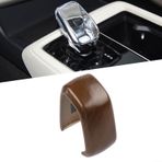 for VOLVO XC90 S60 S90 V90 C60 2015-2026 için Vites Kapağı, ABS İçi Boş Düğme Trim, Karbon Fiber İç Aksesuarlar (Ahşap tahıl)