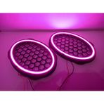 For-x Işıklı Oval Hoparlör Kapağı – Mor Renkte Işıklı Oval Midrange Kapak – 1 Takım