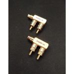 For-x XT-54 Y Fiş Seti - Dayanıklı Metal Gövde, Evrensel Araç Ses Sistemleri ile Uyumlu, Altın Kaplama, 2 Adet