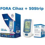 Fora G20 Şeker Cihazı + 50 Adet Ölçüm Strip / Çubuğu + 100 Adet Lanset