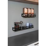 Forada Home & Style İKİLİ MUTFAK RAFI SETİ SİYAH METAL