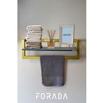 Forada Home & Style Metal Düzenleyici Havluluk Banyo Duvar Rafı