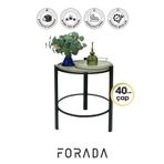 Forada Home & Style Yuvarlak Metal Yan Orta Sehpa