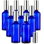 Foraineam 9 Paket 100 ml / 3 oz. Mavi Cam Püskürtme Şişeleri Püskürtücülü Püskürtme Şişeleri Parfüm, Uçucu Yağlar ve Temizlik Ürünleri için Doldurulabilir İnce Sis Sprey Şişe Kapları