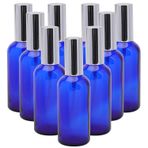 Foraineam 9 Paket 100 ml / 3 oz. Mavi Cam Püskürtme Şişeleri Püskürtücülü Püskürtme Şişeleri Parfüm, Uçucu Yağlar ve Temizlik Ürünleri için Doldurulabilir İnce Sis Sprey Şişe Kapları
