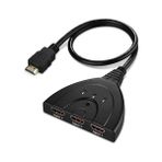 Forbin 3 Port Kablolu HDMI 4K Destekli Switch Çoklayıcı Çoğaltıcı Splitter 3 Giriş 1 Çıkış