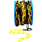 Force Chain 6 mm Makaralı Sarı Siyah Plastik Zincir 25 M