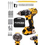 Forces TYC00275494451 Power Germany Yellow Bohrer 58 V 8 Ah Lityum Li-on Darbeli Çelik Şanzıman Çift Akülü Vidalama Matkap