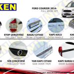 Ford courier komple krom nikelaj kaplama seti