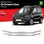 Ford Courier Uyumlu Krom Ön Tampon Çıtası 2 Parça 2018 Sonrası