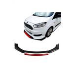 Ford Courier Uyumlu Ön Tampon Altı Lip 4 Parça (Kırmızı)