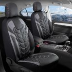 Ford Escort Lüx Deri Oto Koltuk Kılıfı Ön Arka Takım Set Classy SİYAH GRİ