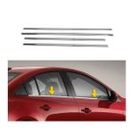 Ford Fiesta 2002-2008 Paslanmaz Çelik 4 Parça Krom Cam Çıtası