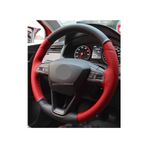 Ford Fiesta 2005-2011 Dikmeli Direksiyon Kılıfı Iki Renkli Kırmızı-siyah