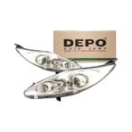 FORD FİESTA DEPO SOL FAR MERCEKLİ BEYAZ ZEMİN 8A61 13W030 CH