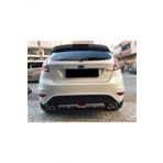 Ford Fiesta Difizor Cift Egzoz Gorunumlu Gri Arka Tampon Eki