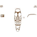 Ford Fiesta Konsol-Maun Kaplama 2005-2010 10 Parça - Renkli - AÇIK MEŞE