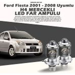 Ford Fıesta Mercek Led Xenon Uyumlu Uzun - Kısa Far Ampulü Çift Renk