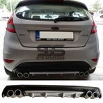 Ford Fiesta Mk7 Difuzor Arka Tampon Eki 4 Egzoz Cikisli Gri Lux Tip