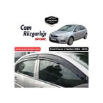 Ford Focus 2 - 2.5 Sedan 2004-2011 Uyumlu Mugen Cam Rüzgarlığı Seti Piano Black 4'lü İthal (00) (ŞüsCarOto Aksesuar)