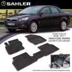 Ford Focus 2 2005-2010 Siyah 3D Havuzlu Paspas