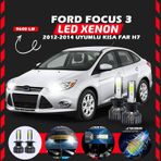 Ford Focus 3 2012-2014 Kısa Far Uyumlu Şimşek Etkili Led Xenon Pro Series H7