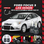 Ford Focus 3 2012-2014 Uzun Far Uyumlu Şimşek Etkili Led Xenon Premium Series H1