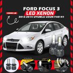 Ford Focus 3 2012-2014 Uzun Far Uyumlu Şimşek Etkili Led Xenon Premium Series H1
