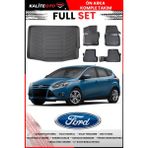Ford Focus 3 Hatchback Ince Stepne 2013 Model 4d Bagaj ve Pro Serisi Havuzlu Paspas Takımı - Siyah