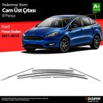 Ford Focus 3 SD Krom Cam Üst Çıtası 8 Prç 2011-2018
