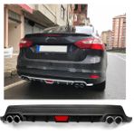 Ford Focus 3 Uyumlu Body Kit Difüzör 4 Çıkış Yuvarlak Siyah Model 2