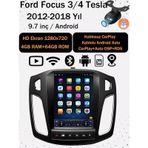 Ford Focus 3/4 2012-2018 Uyumlu 9.7 İnç Tesla Tarzı Ekran 4gb Ram 64gb Rom Android 14 Multimedya Kablosuz Carplay Navigasyon 9.7''